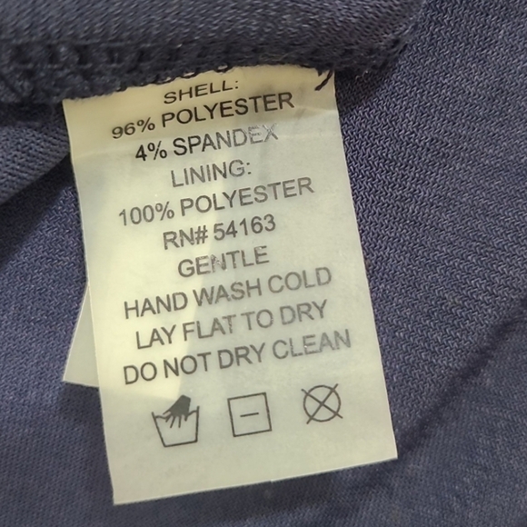 Calvin Klein Navy Sparkle Sleeveless Drape Gown Size 4 - Picture 8 of 14